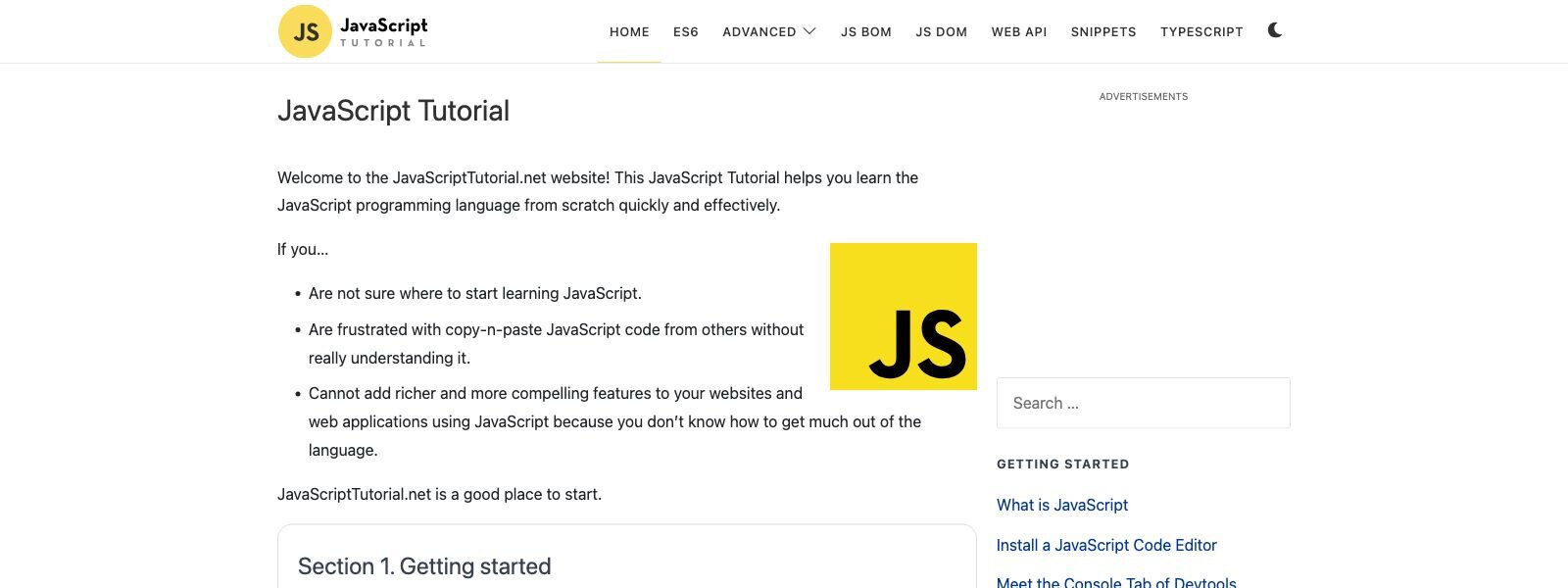 JavaScript Tutorial