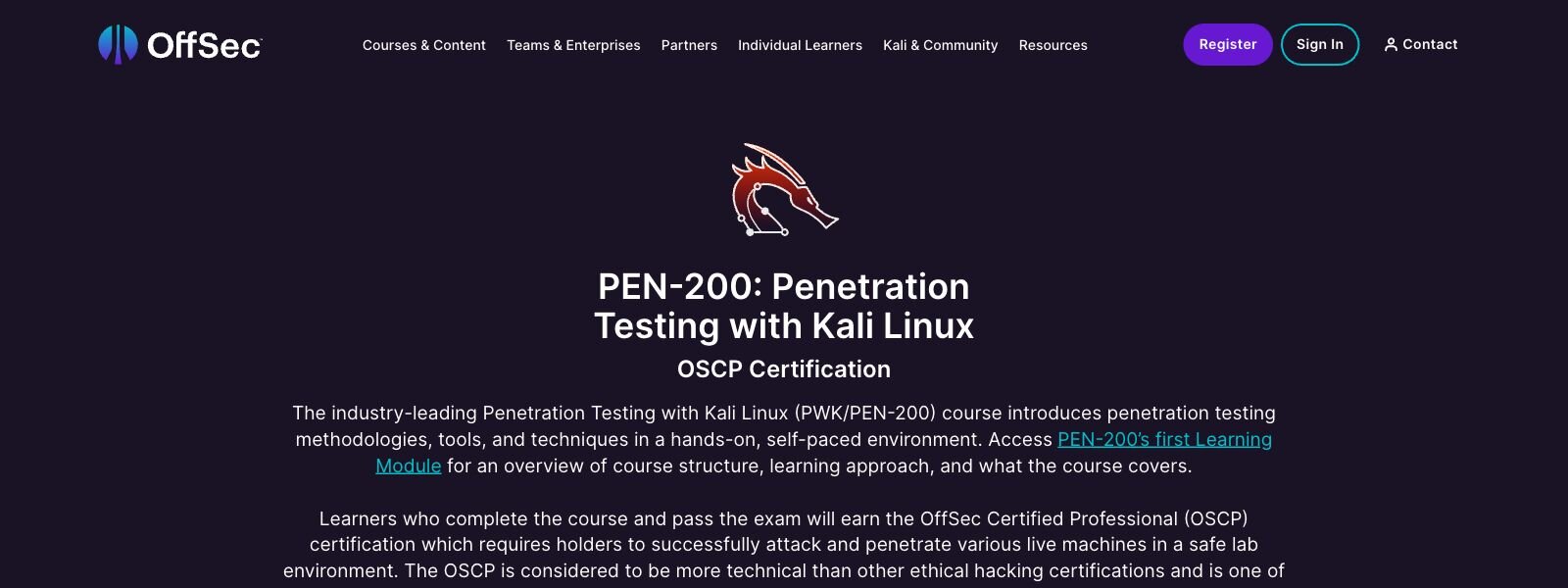 OSCP PEN-200: Penetration Testing with Kali Linux