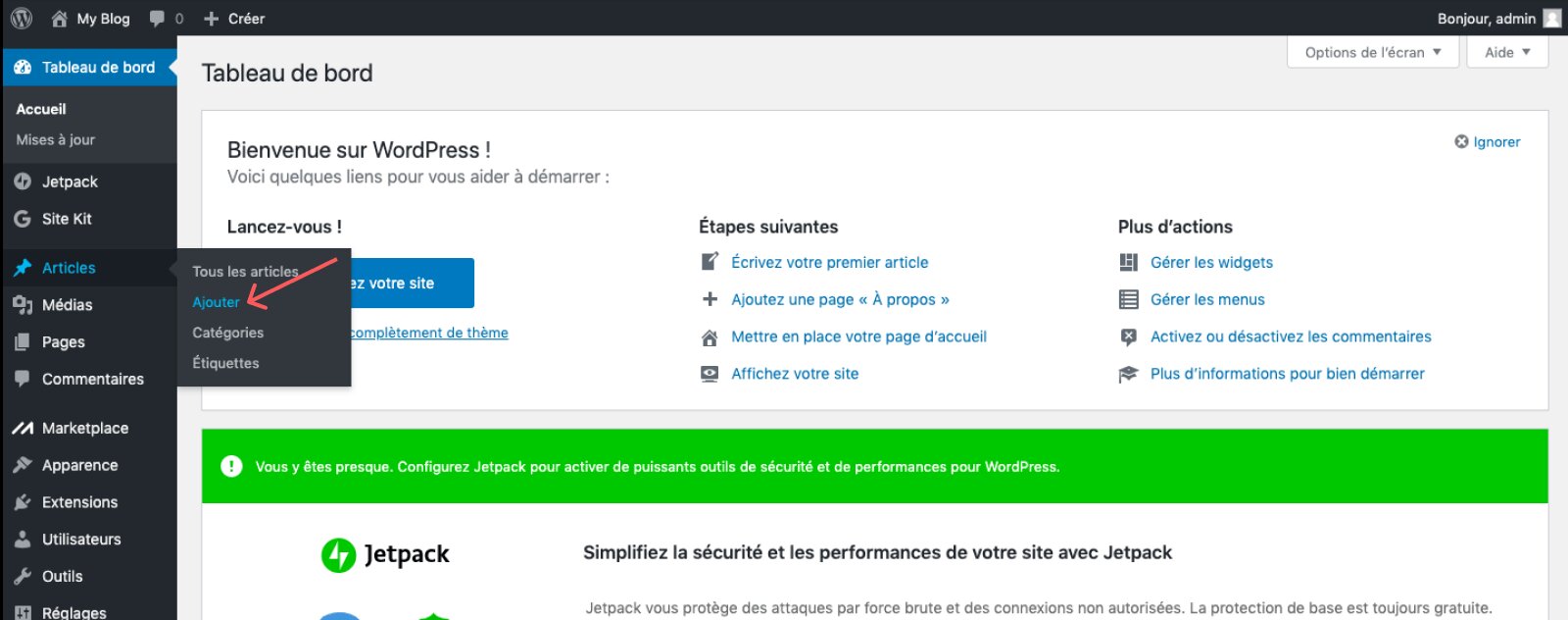 Ecrire un nouvel article avec WordPress