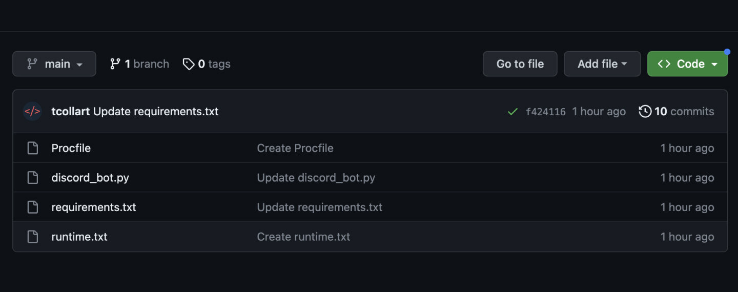 Boilerplate Bot Discord en Python pour Railway.app
