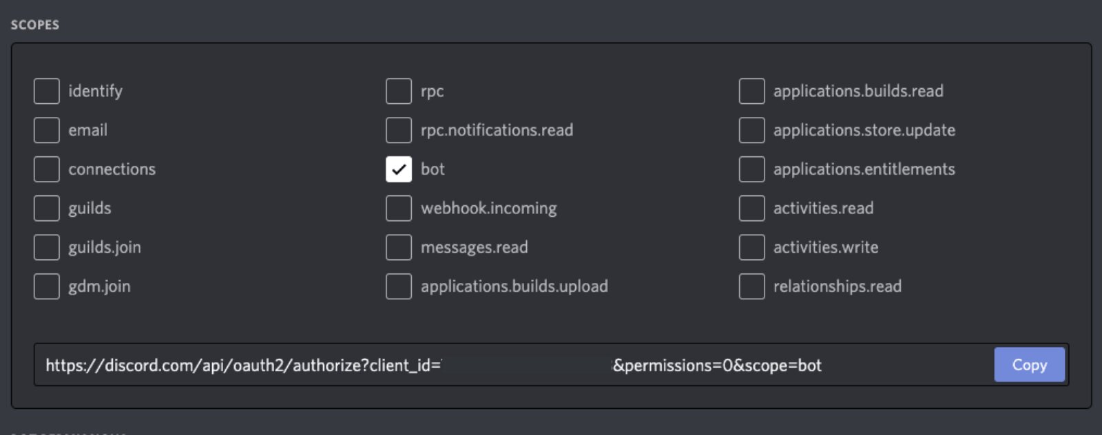 Gérer les permissions de son bot Discord avec le Scope