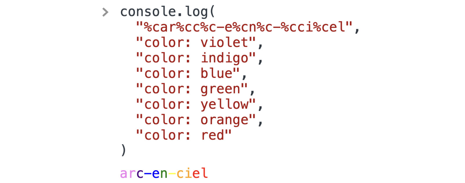 Utiliser des styles différents avec console.log