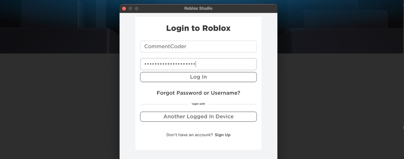 Se connecter à Roblox Studio