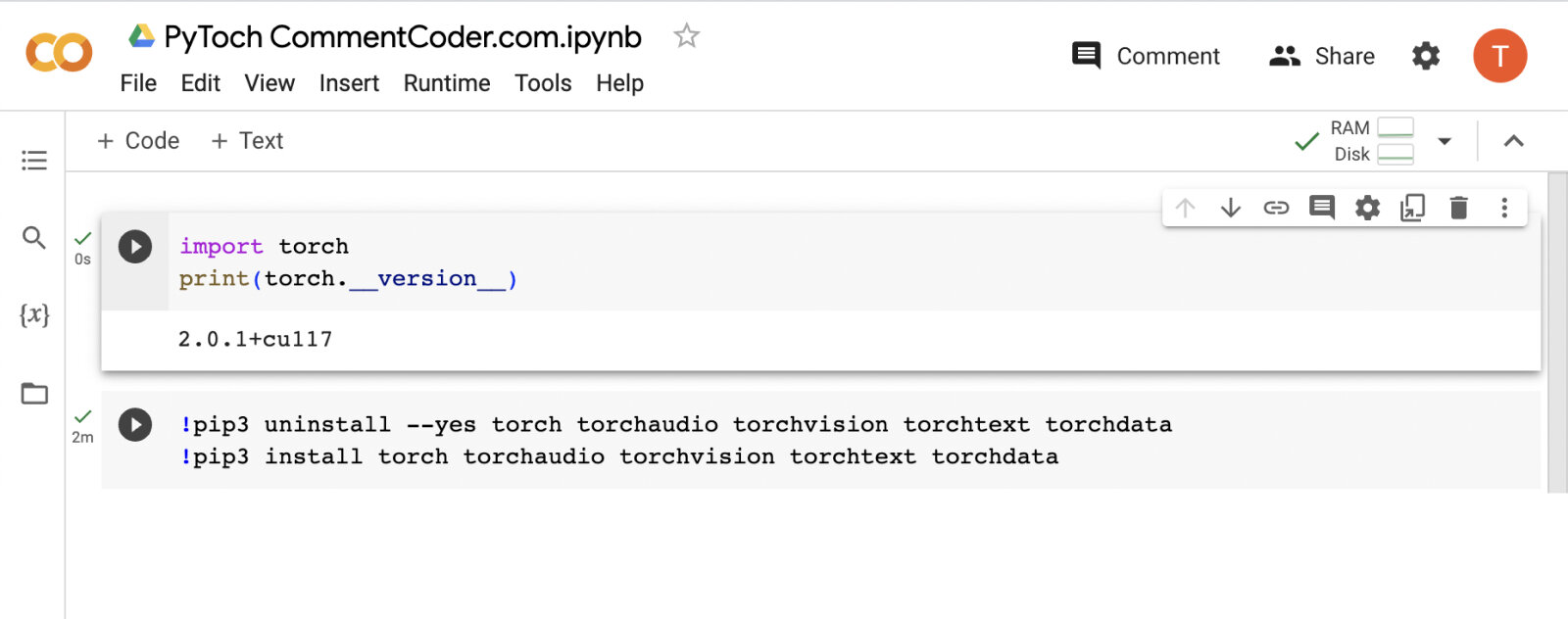 Vérifier que PyTorch fonctionne