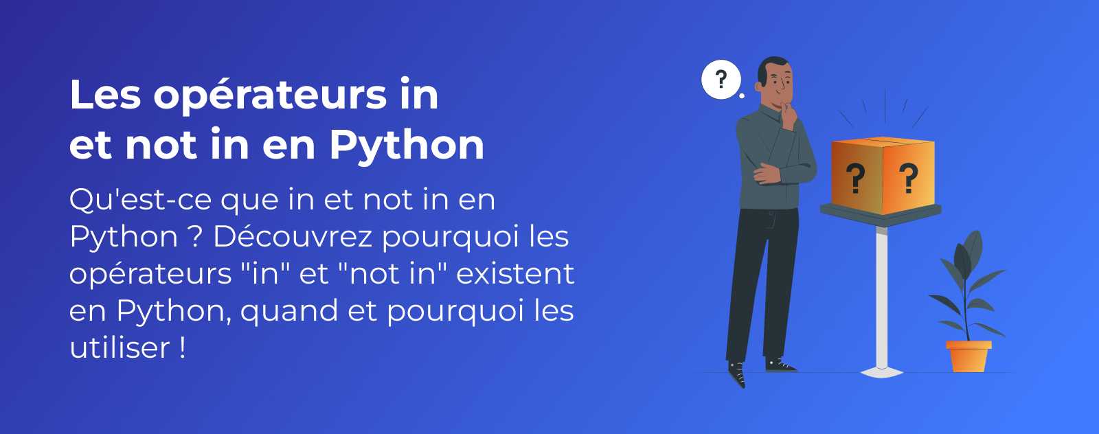 Les opérateurs in et not in en Python
