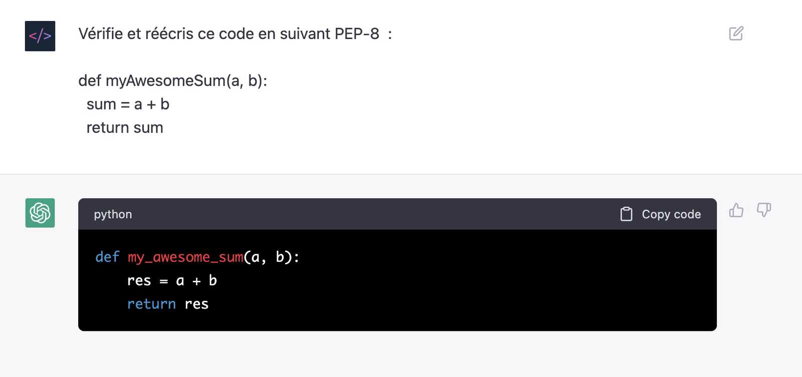 Vérifier votre code