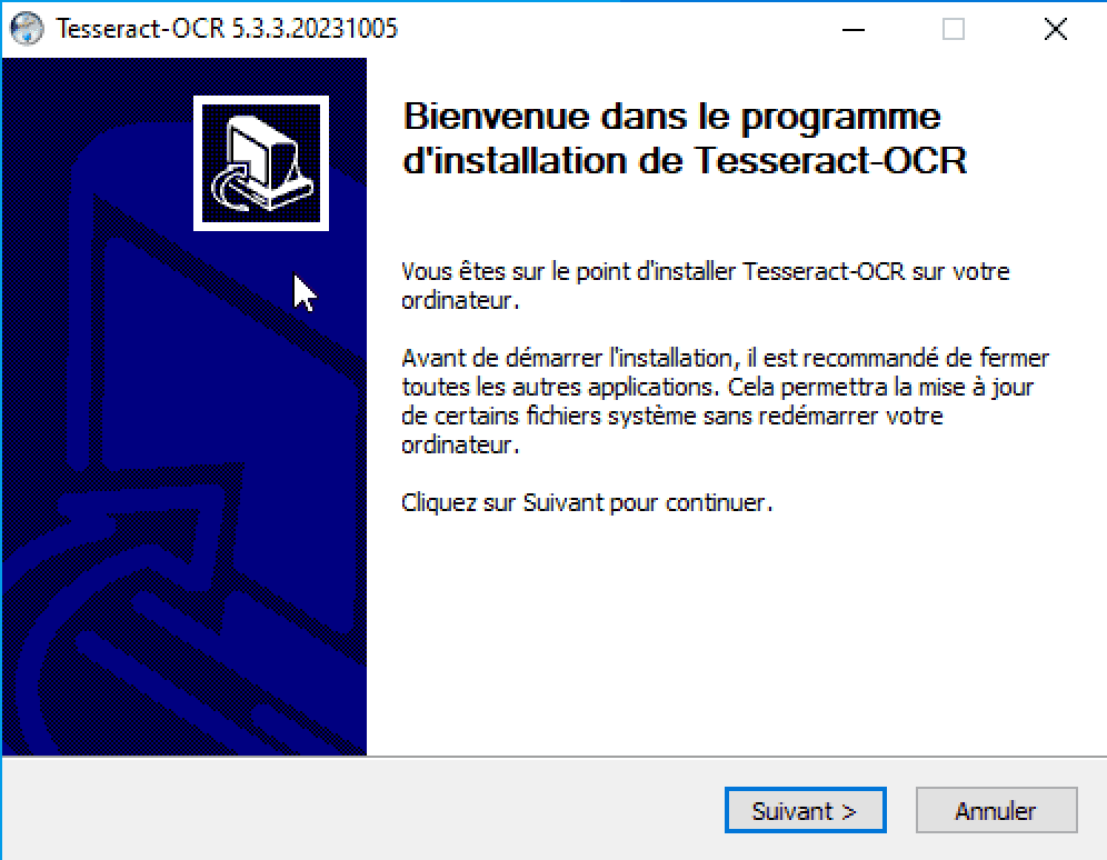 Installer Tesseract sur Windows