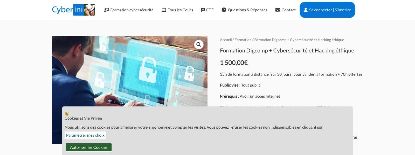 Formation certifiante Cyberini