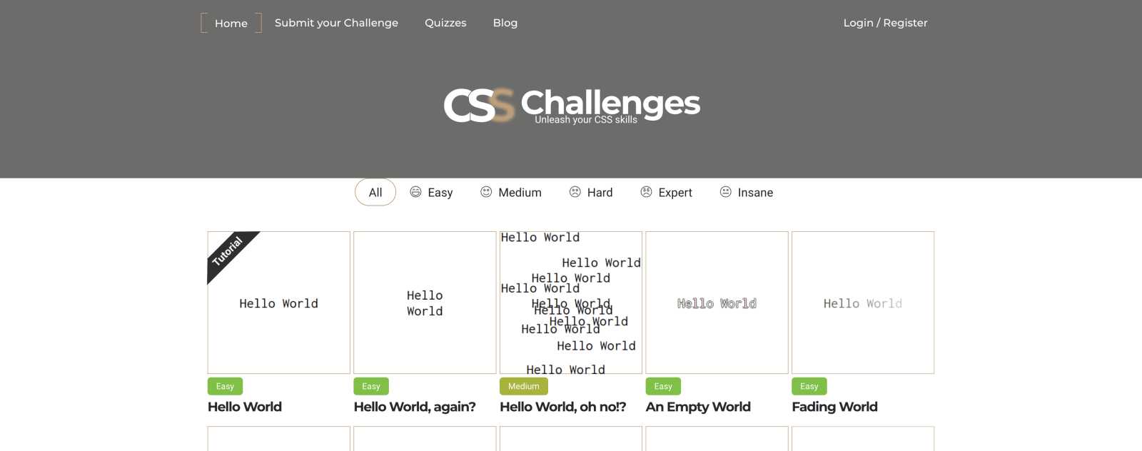 CSS Challenges jeu pour apprendre le CSS