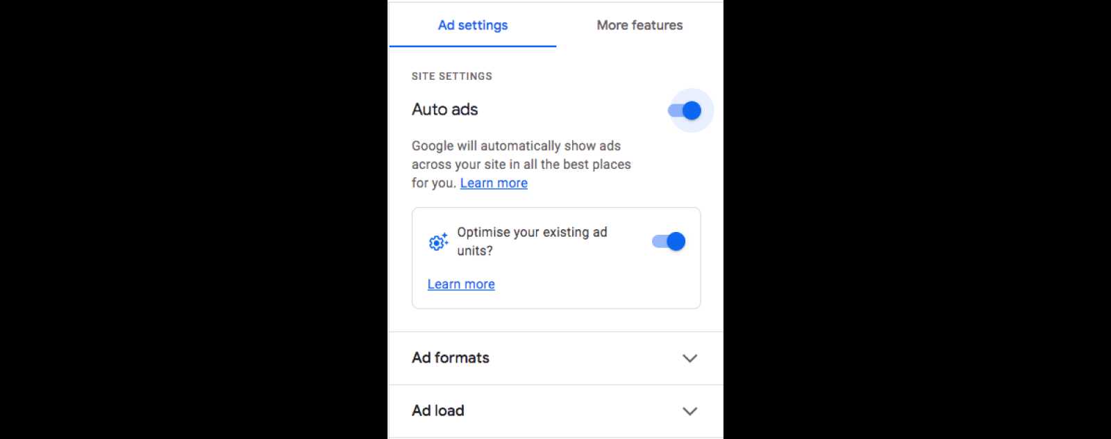 Configurer les Auto ads