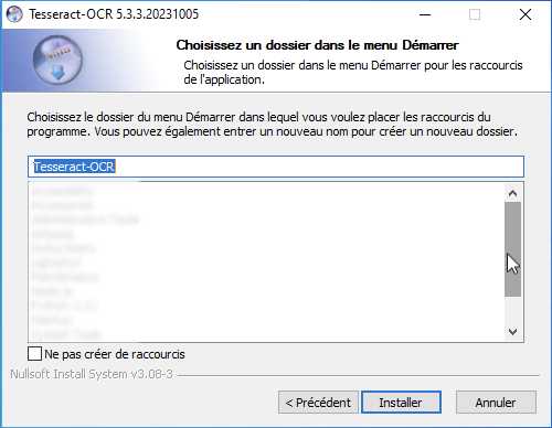 Ajouter Tesseract au menu démarrer Windows