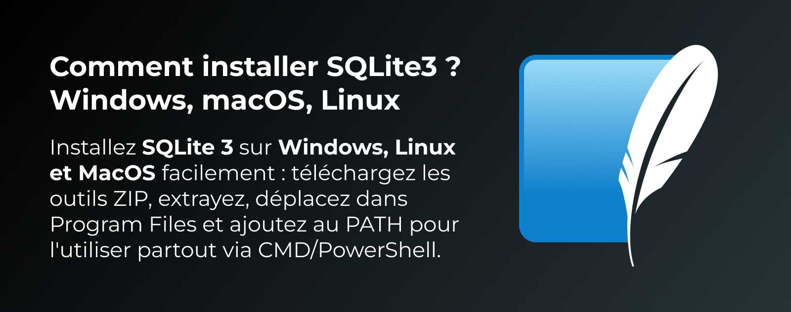 Comment installer SQLite3 ? Windows, macOS, Linux