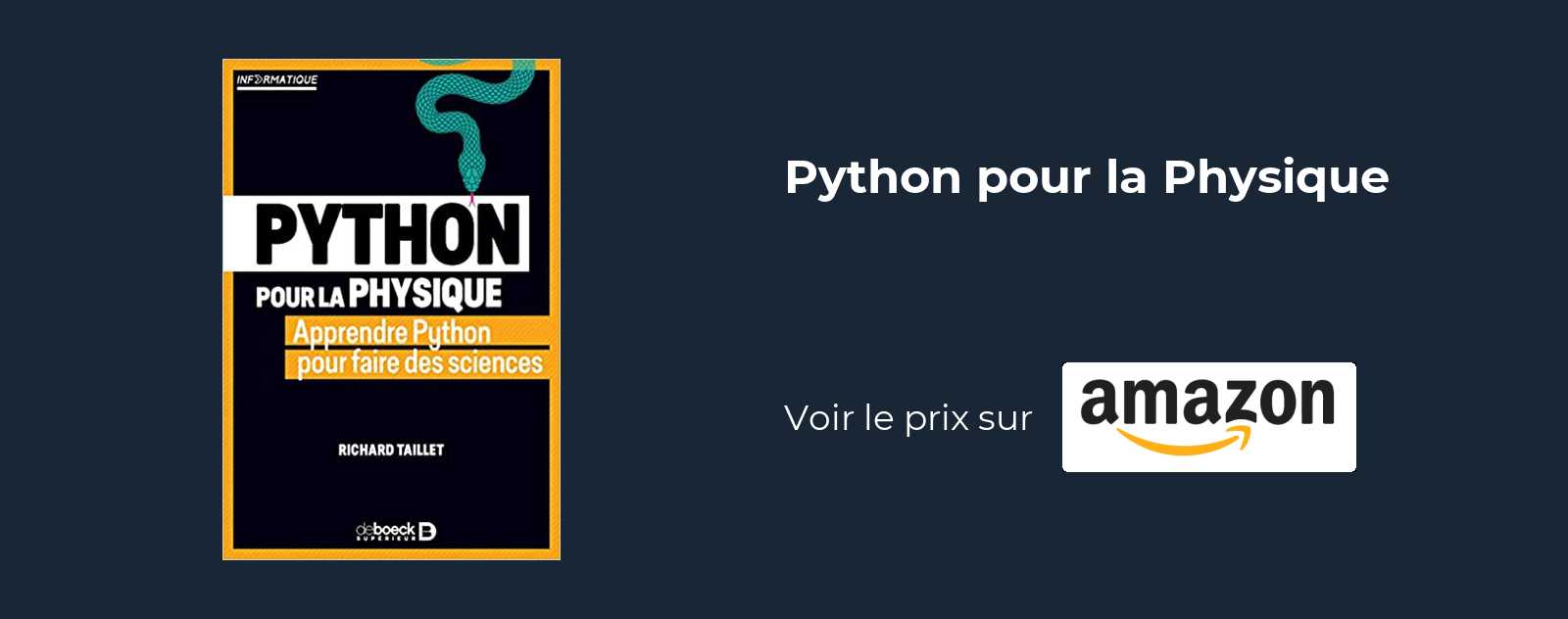 Python pour la Physique