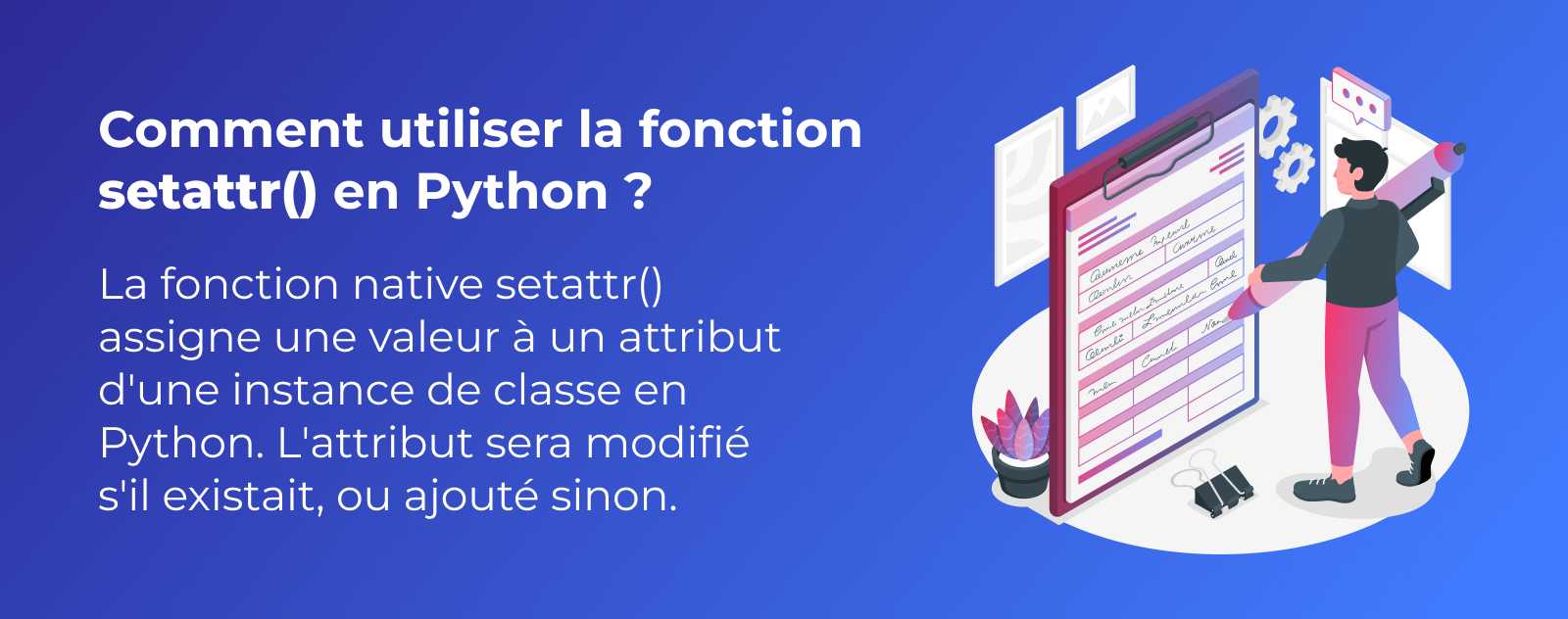 La fonction setattr en Python