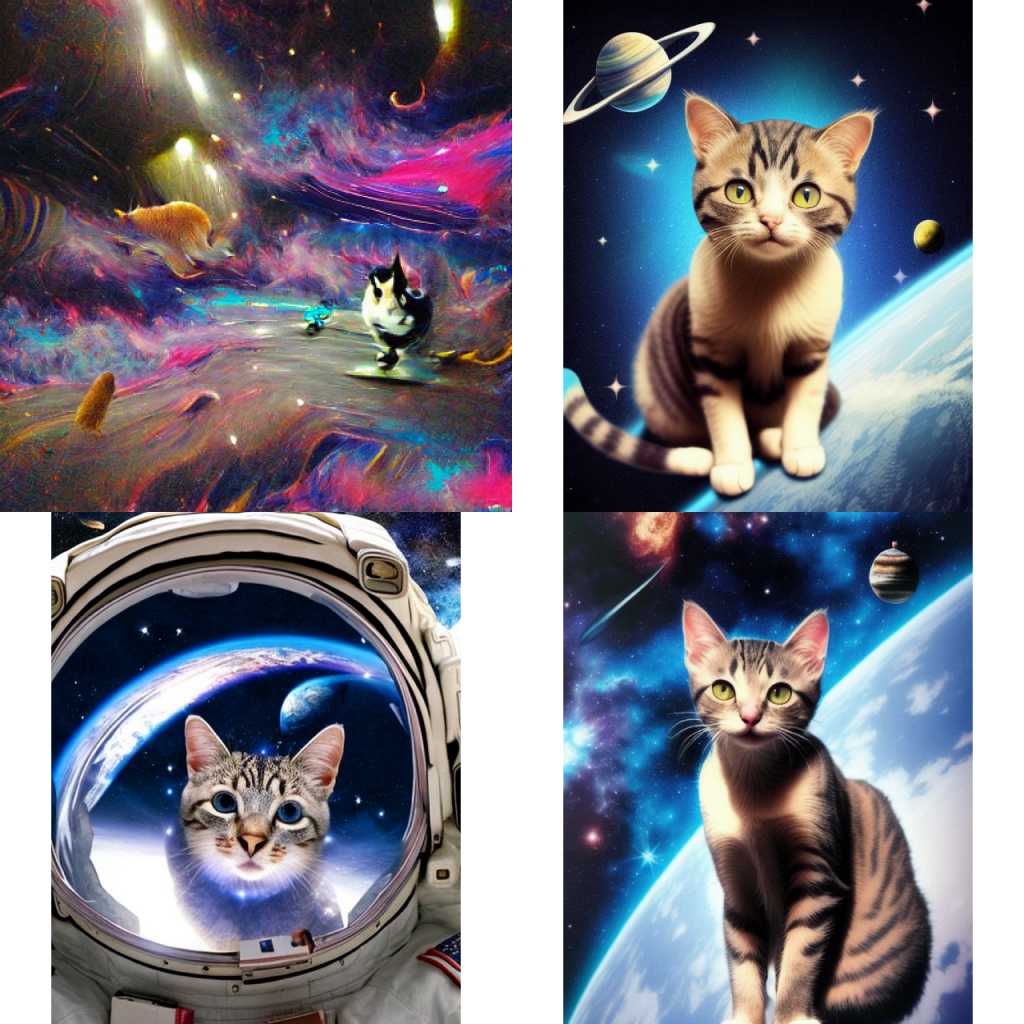 StarryAI avec le prompt chat dans l'espace