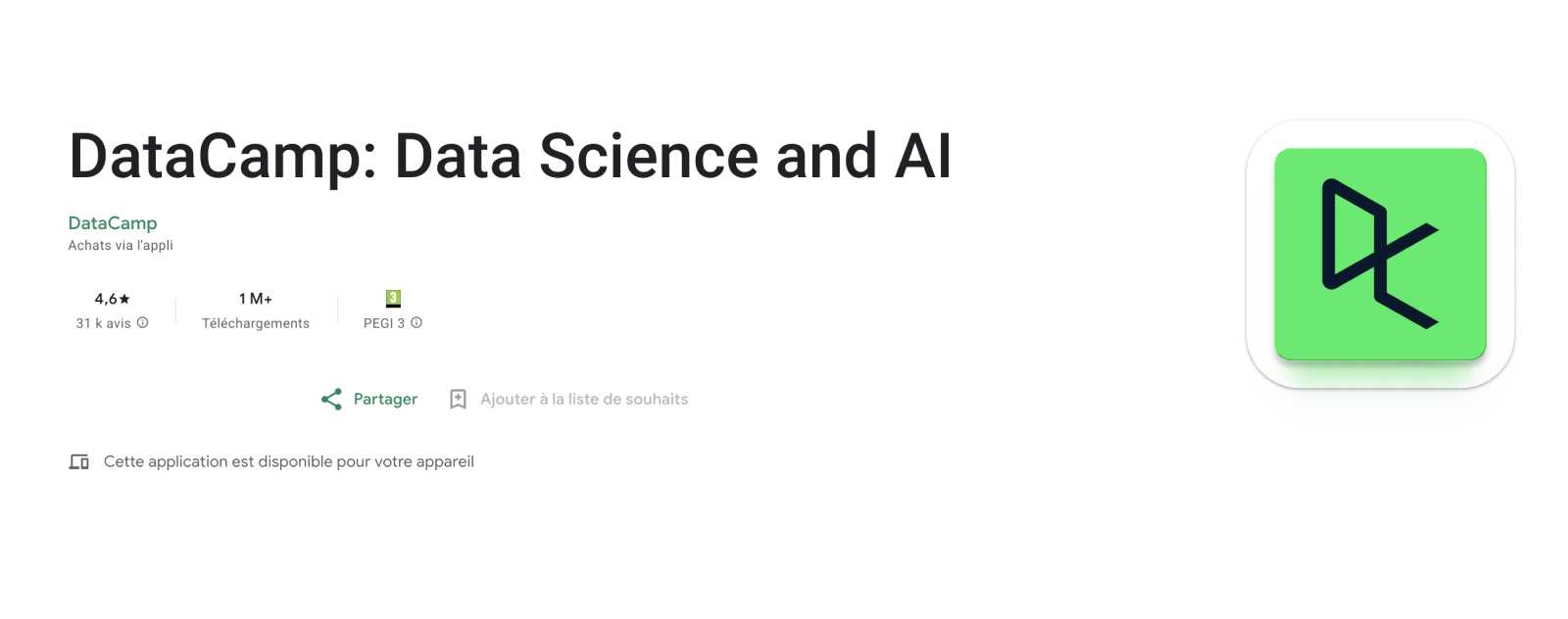 DataCamp : Data Science and AI